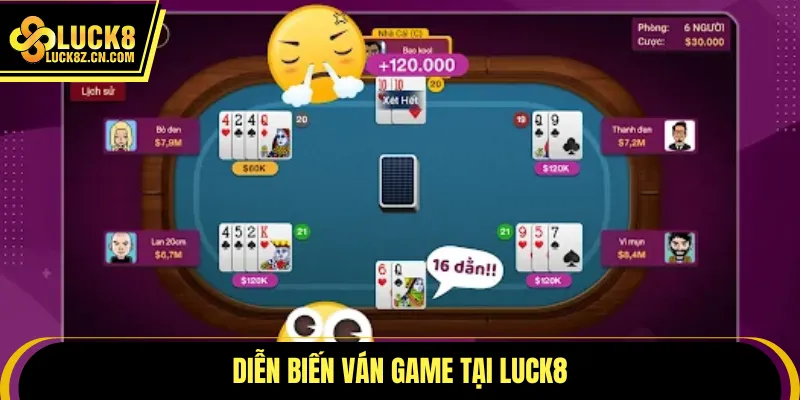 Diễn biến ván game tại LUCK8