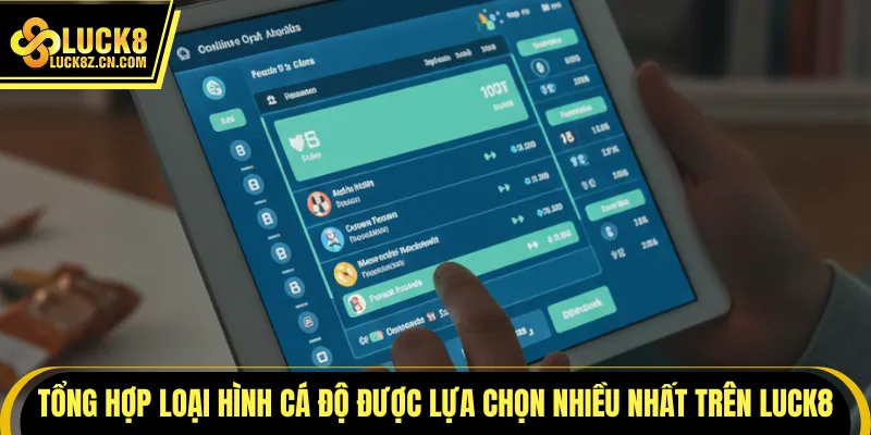 Tổng hợp loại hình cá độ được lựa chọn nhiều nhất trên LUCK8